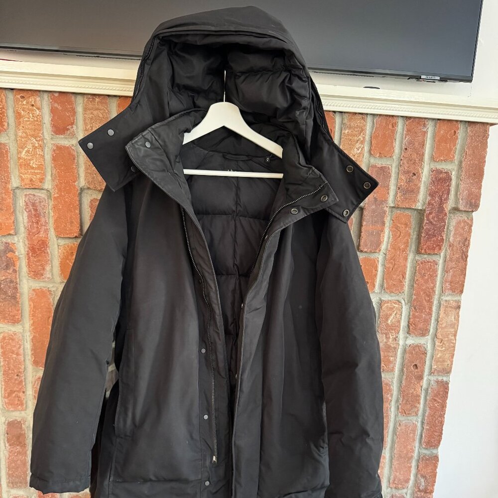 Theory Down-Filled Winter Coat, Fur Hood - Men's Medium - Used, Good Condition